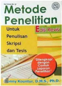 Metode Penelitian untuk Penulis Skripsi dan Tesis; Edisi Revisi