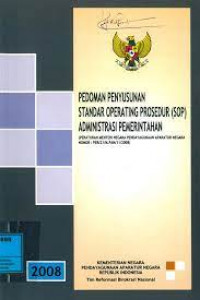 Pedoman Penyusunan Standar Operating Prosedur (SOP) Administrasi Pemerintahan