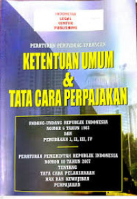 Peraturan Perundang-undangan Ketentuan Umum & Tata Cara Perpajakan