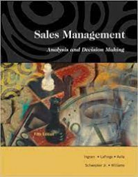 Sales Management Analysis and Decision Making