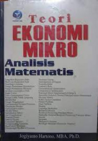 Teori ekonomi Mikro; Analisis Matematis