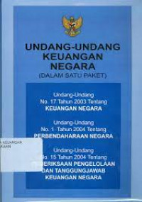 Undang-Undang Keuangan Negara (Dalam Satu Paket)