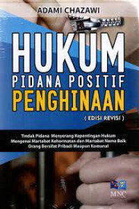 Hukum PIdana Positif Penghinaan