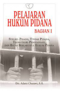 Pelajaran Hukum Pidana Bagian 1