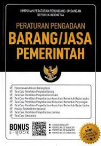 Peraturan Pengadaan Barang/Jasa Pemerintah